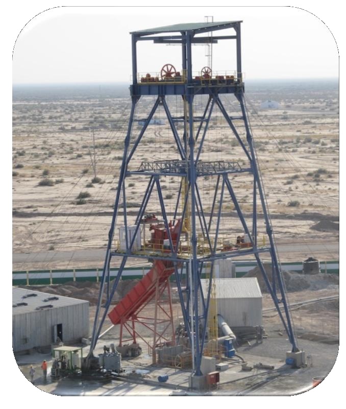 Mine shaft tower
